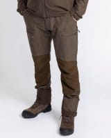 Pinewood Caribou Hunt Extreme Hose Suede Brown/D.Olive Detail 1