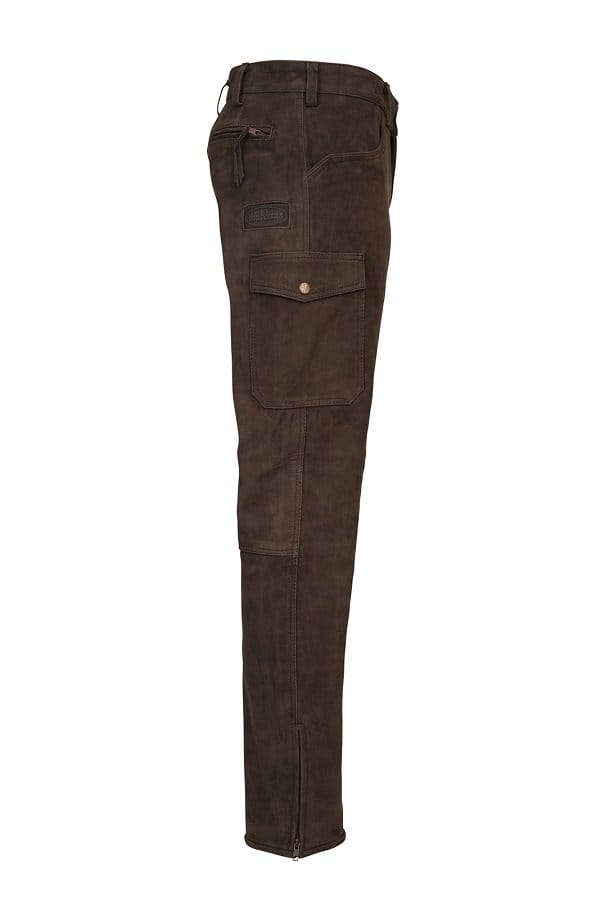 Hubertus Stiefel-Lederhose Dunkeloliv