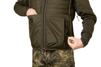 H&auml;rkila Deer Stalker Camo Reversible Packable Weste green Tasch Front