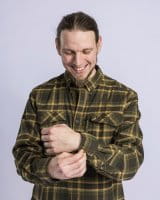 Pinewood Abisko Hiking Flannel Hemd Mossgreen Detail 4