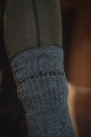 Seeland Field Heavy Merino Socken Grey Melange/Black