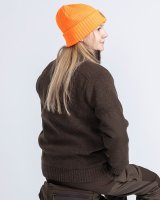 Pinewood Hurricane Full Zip Strickpullover Damen D.Brown Melange Imagebild 4
