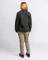 Pinewood V&auml;rnamo Overshirt Hemdjacke Damen D.Green Melange Detail 3