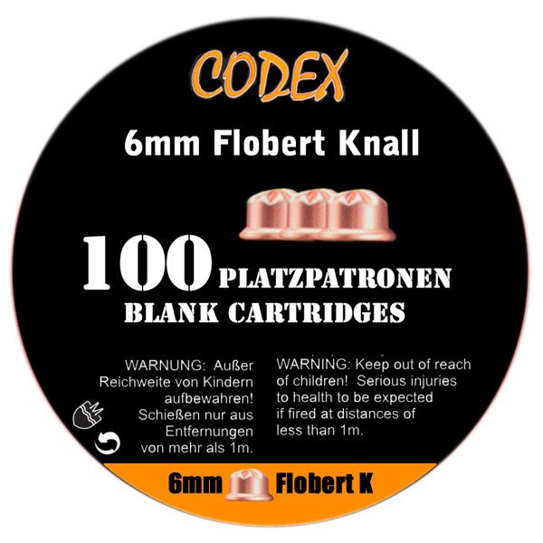 Codex 6 mm Flobert Knall Platzpatronen - 100 Stk.