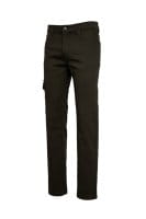 Hubertus Henry Comfort Stretch Jeans Dunkeloliv seitlich