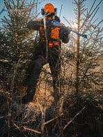 Pinewood Thorn Resistant Jacke Mossgreen/Orange Anwendung 4