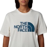 The North Face Relaxed Easy T-Shirt Damen White Dune/Midnight Pet