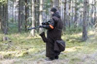 Pinewood Abisko Ansitzsack Jagd Suede Brown Anwendung 4