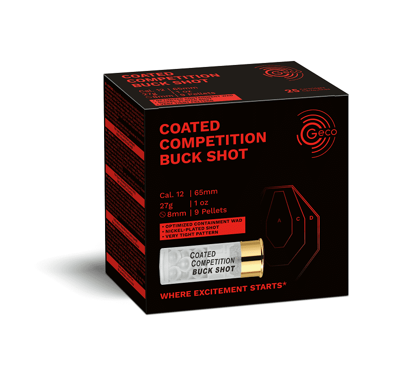 Geco Coated Competition Buck Shot 12/65 - 25er Pack