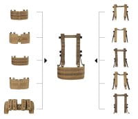 Lindnerhof LT367 Chest Rig 1-teilig coyote Kombination