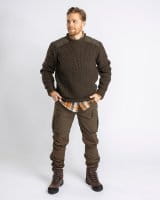 Pinewood Lappland Rough Sweater Mossgreen Melange Detail 2
