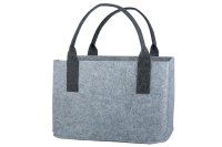 Gilde Filz Tasche Hirschkopf hellgrau hinten