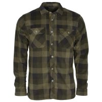 Pinewood Finnveden Canada Fleece Hemd Green/Black vorne