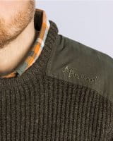 Pinewood Lappland Rough Sweater Mossgreen Melange Detail 6