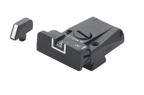 LPA Mikrometer-Visier SPR für Colt Series 80, White Outline inkl. Korn