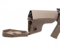 GSG Amoeba M4 009 Dark Earth EFCS Softair Gewehr Schaftbacke offen