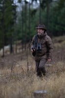 Blaser Vintage Radiation Daunenjacke Herren braun getragen Feld vorne