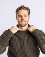 Pinewood Lappland Rough Sweater Mossgreen Melange Detail 5