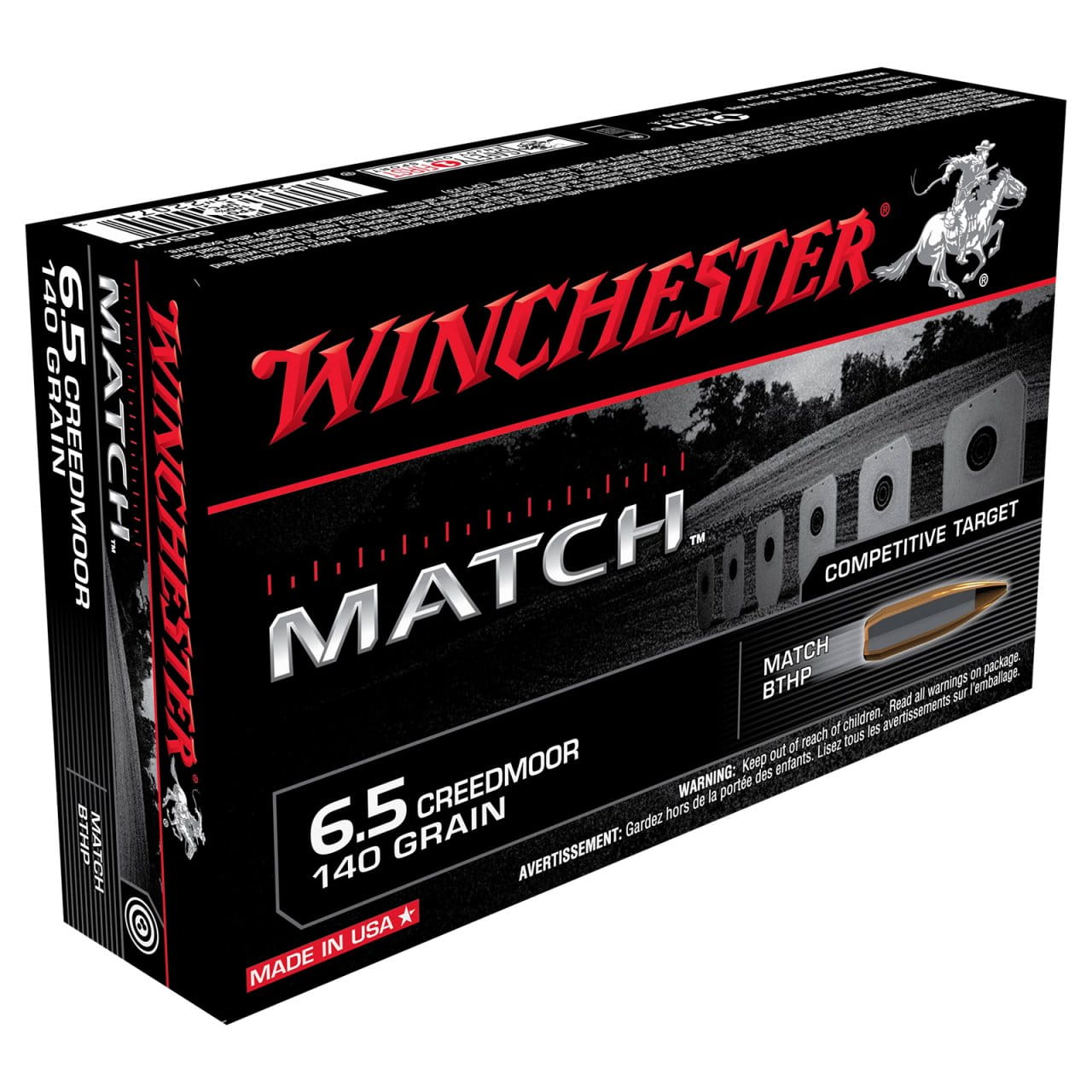 Winchester Match Kal. 6.5 Creedmoor 140 Grain - 20 Stk.