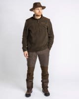 Pinewood Sm&aring;land Hunters Half Zip Fleece Sweater H.Braun Detail 2