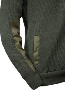 Hubertus Jagd-Strickjacke mit Bes&auml;tzen Oliv