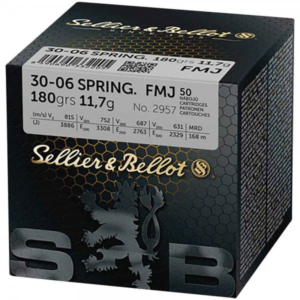 Sellier & Bellot .30-06 Sprgf., Vollmantel 180gr - 50 St. Sellier & Bellot .30-06 Sprgf., Vollmantel 180gr - 50 St.