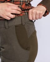 Pinewood Caribou Hunt Extreme Hose Damen Suede Brown/D.Olive Detail 3