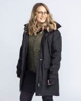 Pinewood Wool Insulated Midlayer Jacke Damen Mossgreen Imagebild 4