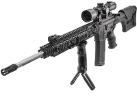 UTG D Grip mit Ambi. Quick Zweibein montiert