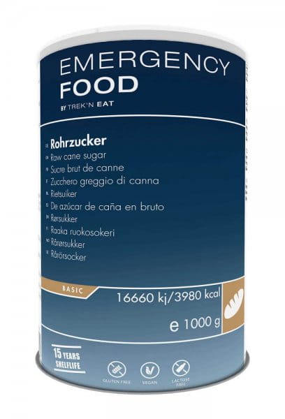 TREK'N EAT EMERGENCY FOOD Rohrzucker - 1000 g TREK'N EAT EMERGENCY FOOD Rohrzucker - 1000 g