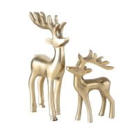 LivingActive Taisto Figur Hirsch Gold 2 tlg. Set