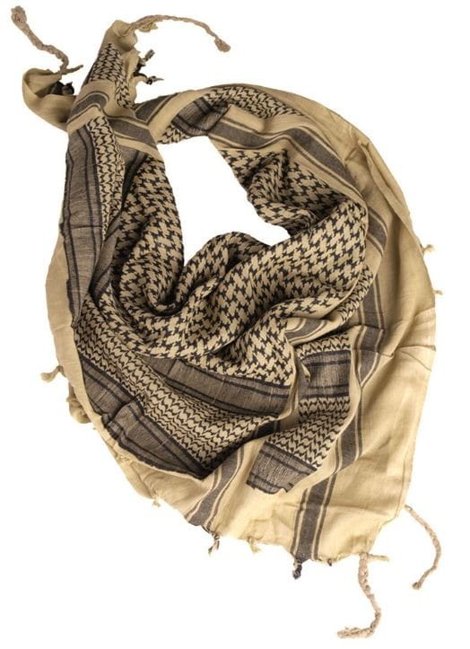 Halstuch Shemagh Khaki/Schwarz