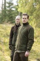 Pinewood Harrie Fleecejacke Green/Suedebrown Anwendung 2