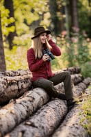 Blaser Sergia Strech Bluse Damen Braun/Rot outdoor sitzend only