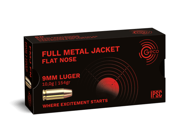 Geco 9mm Luger Vollmantel flach 154gr. Geco 9mm Luger Vollmantel flach 154gr.