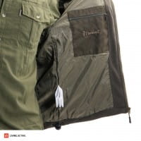 Pinewood Retriever Fleecejacke D.Olive/Suede Brown Innenseite links