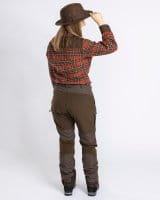 Pinewood Caribou Hunt Extreme Hose Damen Suede Brown/D.Olive Detail 8