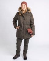 Pinewood Finnveden Winter Parka Damen D.Olive Detail 5