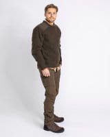 Pinewood Lappland Rough Sweater Mossgreen Melange Detail 3