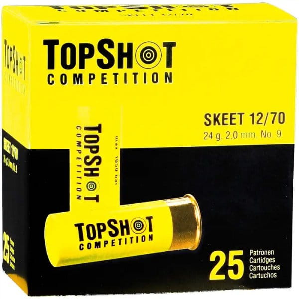 TOPSHOT Competition 12/70 Skeet 2,0 mm 24 g - 25 Stk. TOPSHOT Competition 12/70 Skeet 2,0 mm 24 g - 25 Stk.