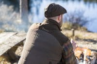 Pinewood Abisko Weste Suede Brown Anwendung 1