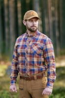 Blaser Charles Hemd Herren braun/blau Portrait vorne