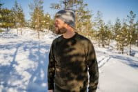 Pinewood Lappland Rough Sweater Mossgreen Melange Anwendung 3