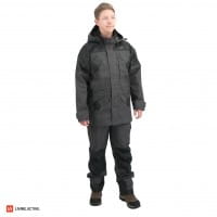 Pinewood Lappland Extrem Jagdjacke Dunkelgrau mit Pinewood Lappland Extrem Jagdhose und Härkila Grove GTX 