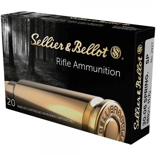 Sellier & Bellot .30-06 Sprgf., Teilmantel -S 180gr - 20 St. Sellier & Bellot .30-06 Sprgf., Teilmantel -S 180gr - 20 St.