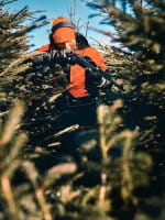 Pinewood Thorn Resistant Jacke Mossgreen/Orange Anwendung 3