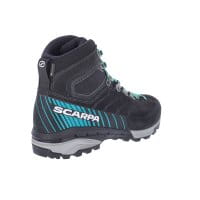 SCARPA Mescalito TRK GTX Damen Trekkingschuh dark anthracite/tropical green seitlich (2)