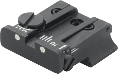 LPA Mikrometer-Visier TPU für S&W Pistolen 3rd Gen cal. .45 ACP/10 mm Auto, 2-Punkte ohne Korn