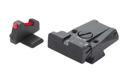 LPA Mikrometer-Visier SPR für Browning HP MKIII mit rotem Fiber Optic-Korn
