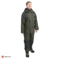Pinewood Lappland Extrem Jagdhose Mossgr&uuml;n/Schwarz mit  Pinewood Lappland Extrem Jagdjack und H&auml;rkila Grove GTX